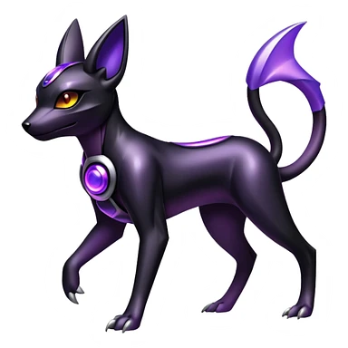 Futuristic Umbreon-Houndoom-Genesect-Pokémon-Fakémon-hybrid-creature sticker