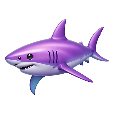 Purple Sparkle Shark sticker