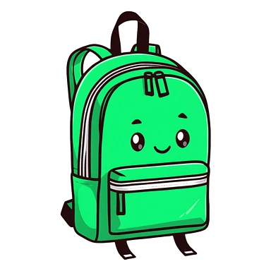 Backpack filled with emotions, colorful sticker
