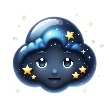 Dark dull divine celestial glistening glossy sparkly shiny glittery scenery  sticker