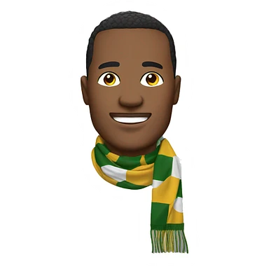 Football fun man scarf sticker