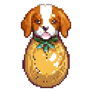 bowling skittle keel with puppy head on top sticker