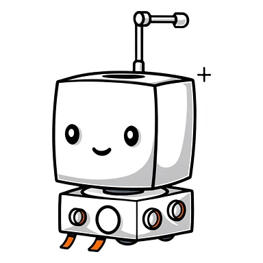 Cube-shaped reconnaissance robot with a rotating sensor on top sticker