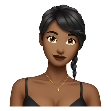 demure black dress selfie sticker