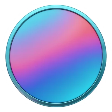 
coin color in in gradient of turquoise, blue, pink, purple, and coral metal
Rotate coin 125 degree   sticker