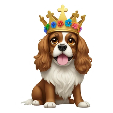 king Charles and flower on the had sticker