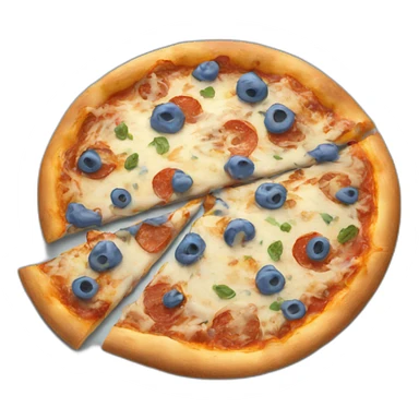 Blue pizza sticker
