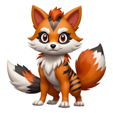 Lycanroc-Furret-Litten-Mightyena-fusion sticker
