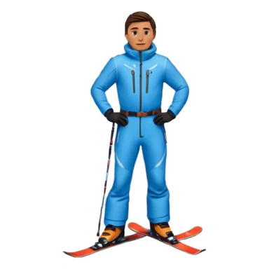 Man Skiing Background Matterhorn sticker