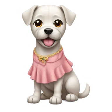 dog wearing a dress sticker