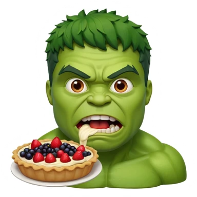 hulk levando torta na cara sticker