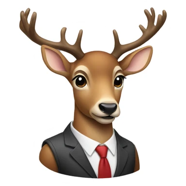 deer with a suit on sticker
