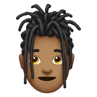 Dreads covering face sticker