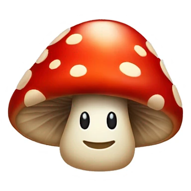 Red Mushroom with happy face sticker