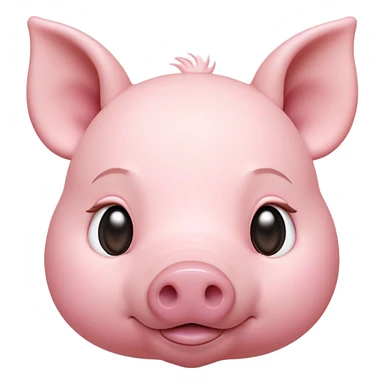 Cinematic Noble Piglet Portrait Emoji, Poised and regal, with a tiny, delicate build and a soft, smooth rosy-pink hide, deep-set soulful beady eyes, Simplified yet sharp and sophisticated features, highly detailed, glowing with a gentle, dignified glow, high shine, intelligent and endearing, stylized with an air of miniature nobility, focused and attentive, soft glowing outline, capturing the essence of a watchful and confident little piglet, so majestic it feels as though it could scamper out of the screen with effortless authority! sticker