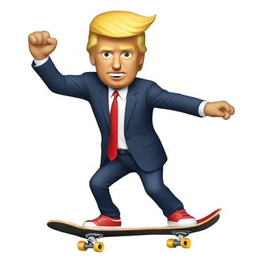 Donald trump skateboarding sticker