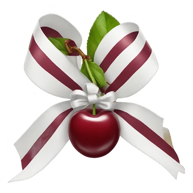 Cherry with white ribbons sticker