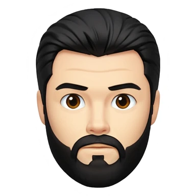 chris hemsworth black hair and beard sticker