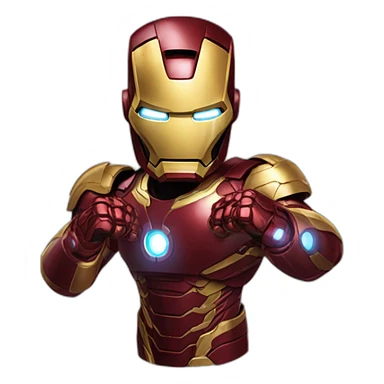 Ironman with thanos gloves sticker