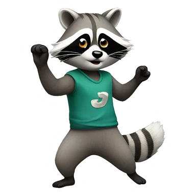Raccoon dancing  sticker