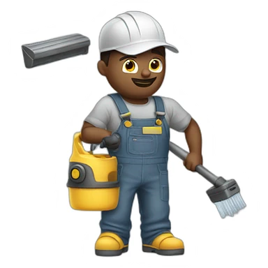 Powerwashing man sticker