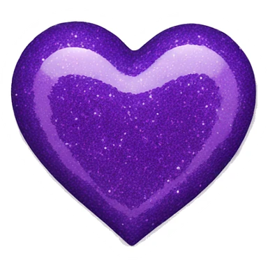 Purple glitter heart sticker
