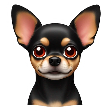 The Chihuahua dog is black and red in color sticker