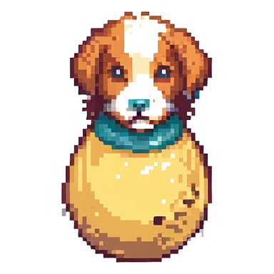 bowling skittle with puppy head on top sticker