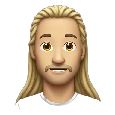 Men have long hair sticker