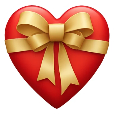 red heart with bow sticker