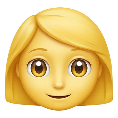 Shy yellow face sticker