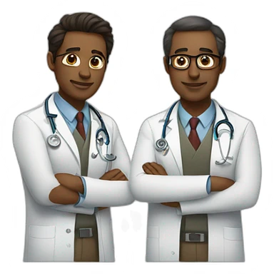 Two doctors in love sticker