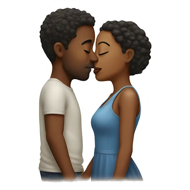 cute couple kissing  sticker