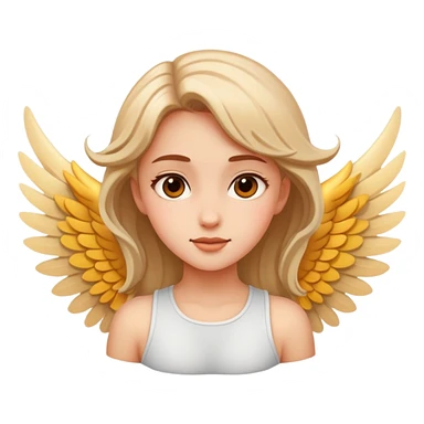 a girl with wings flying sticker