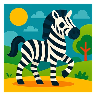 Zebra sticker