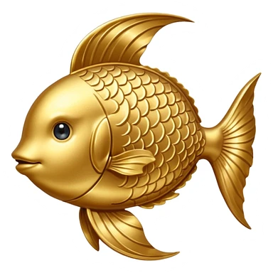 Gold Pisces symbol H sticker