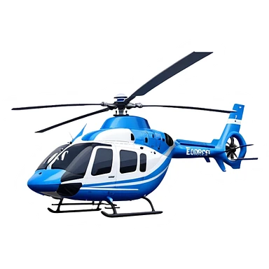 Eurocopter EC135 - Airbus Helicopters (Model Year: 2020) (Iconic colour: Blue and white) sticker