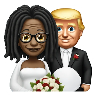 Whoopi Goldberg marries Trump sticker