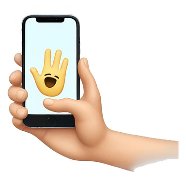 hand holding an iPhone for selfie sticker