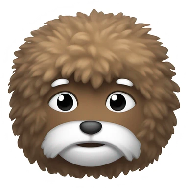 Brown fluffy pillow sticker
