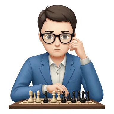 he plays online chess sticker
