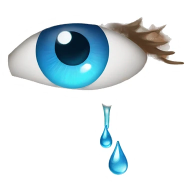 water droplet on eye sticker