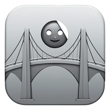 minimalist bridge icon sticker