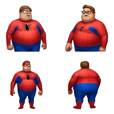 Fat fat fat spiderman sticker