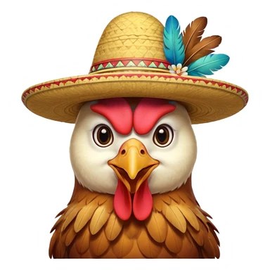 🐓con sombrero  sticker