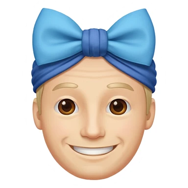 adult man with head bow  sticker