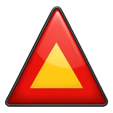 Red flag triangle sticker