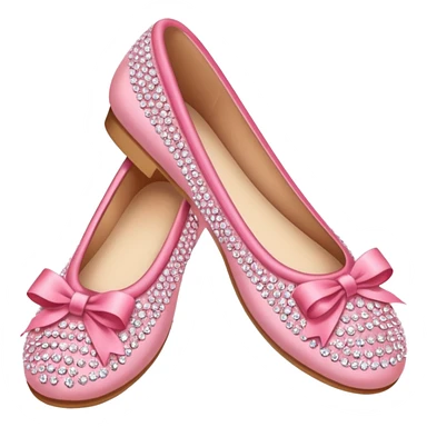 pink rhinestone ballerina shoes sticker