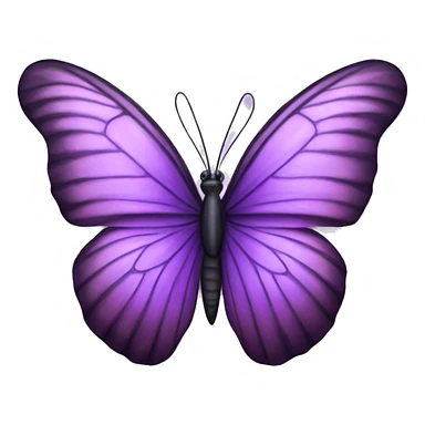 Realistic purple butterfly sticker