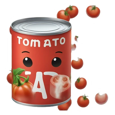 A single can of tomato purée sticker